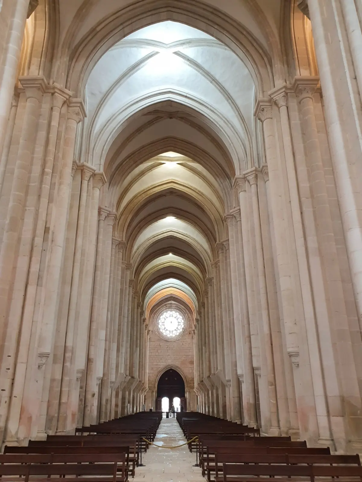 The soaring Gothic nave of Alcobaça Monastery